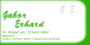 gabor erhard business card